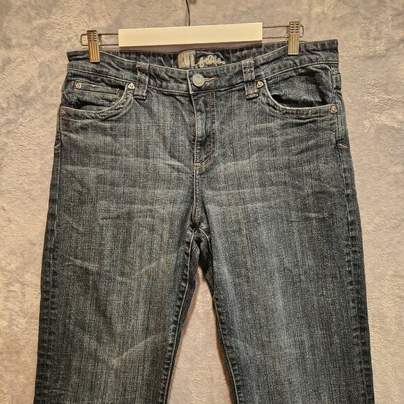 Kut From The Kloth Jeans Womens 8 Blue Catherine Boyfriend Straight long flaps - Picture 4 of 12